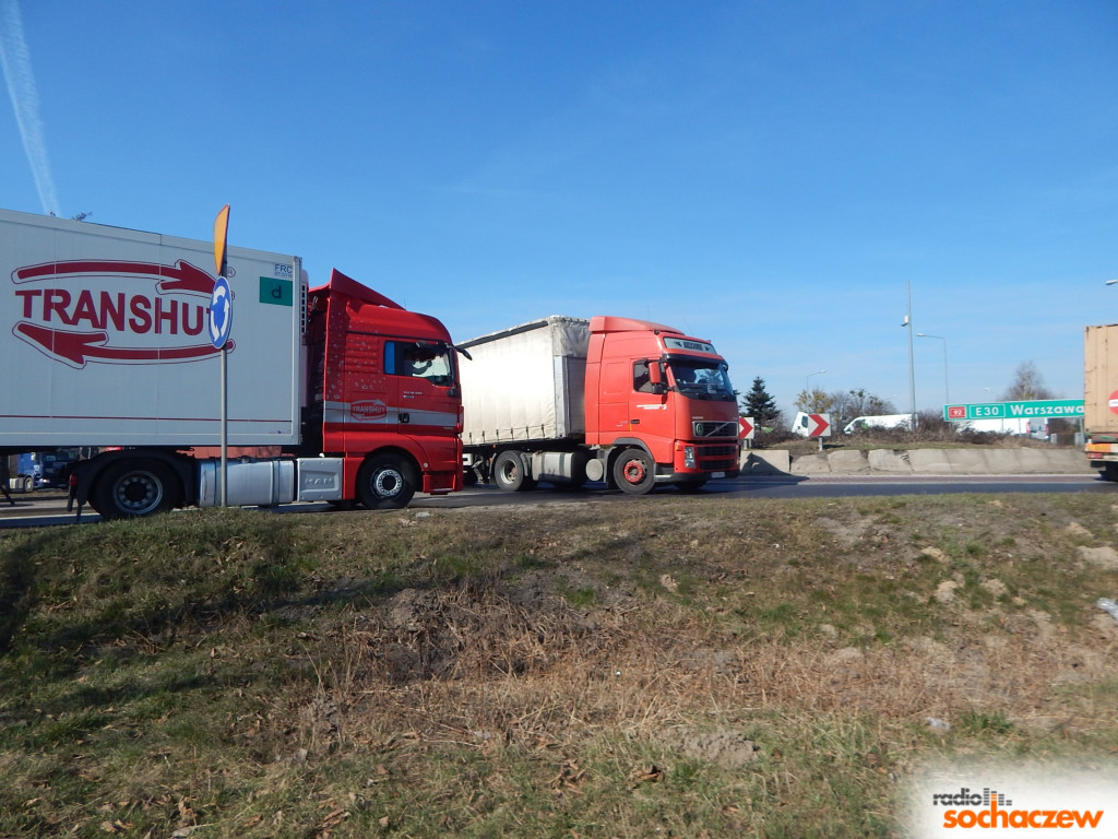 Protest przewoźników w Sochaczewie