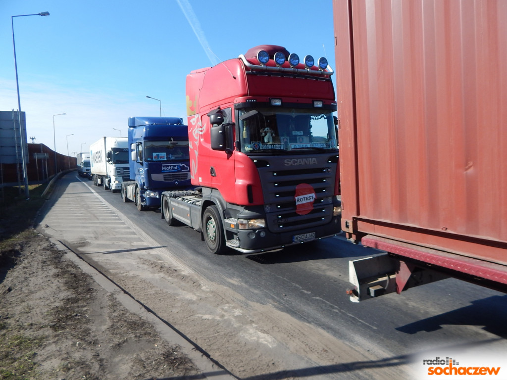 Protest przewoźników w Sochaczewie