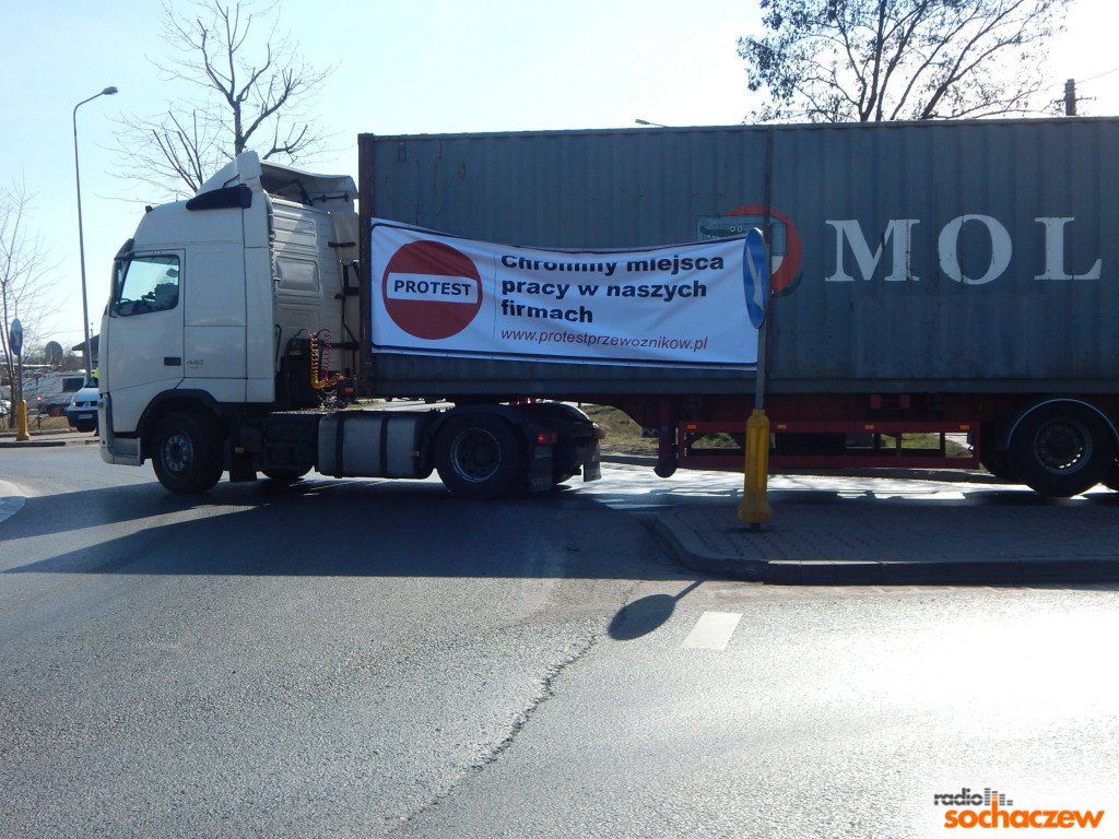 Protest przewoźników w Sochaczewie