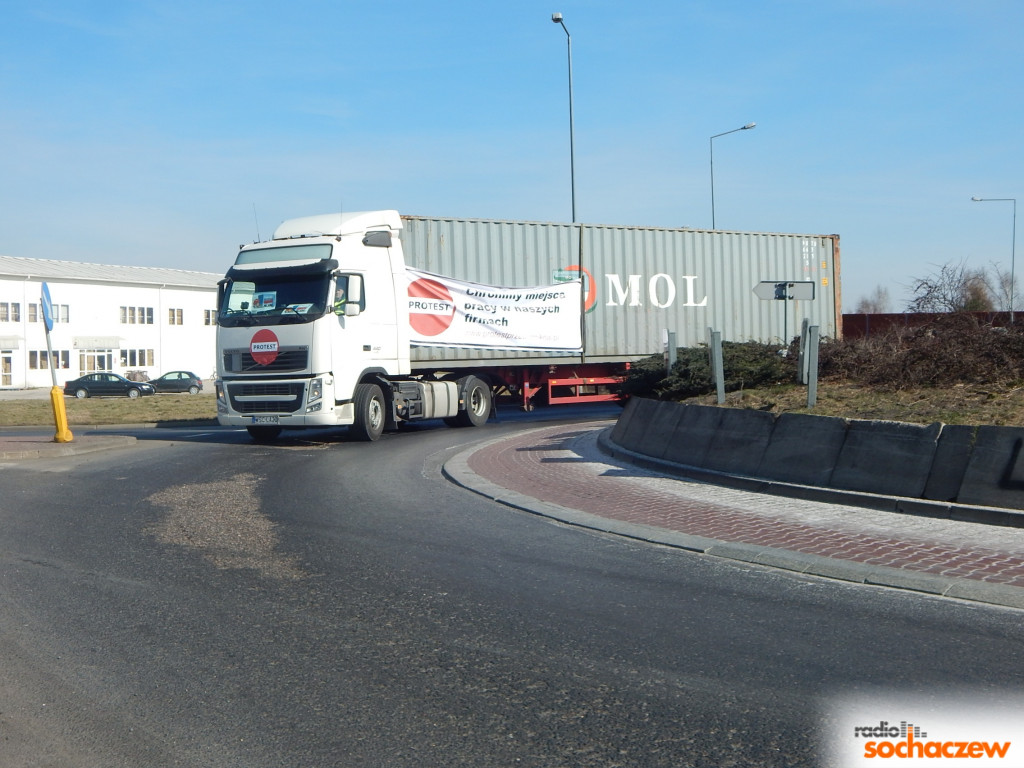 Protest przewoźników w Sochaczewie