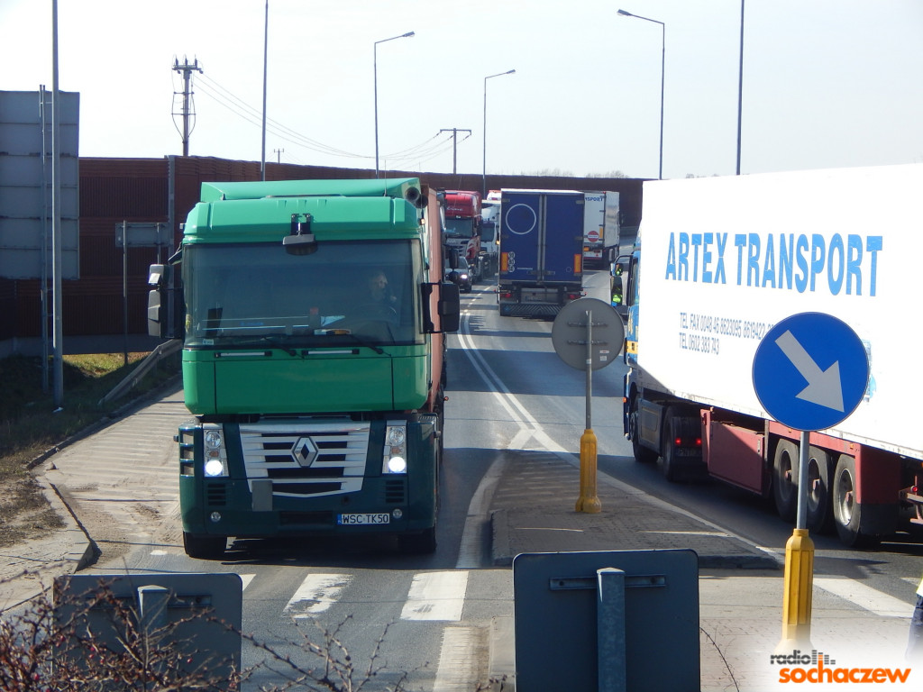 Protest przewoźników w Sochaczewie