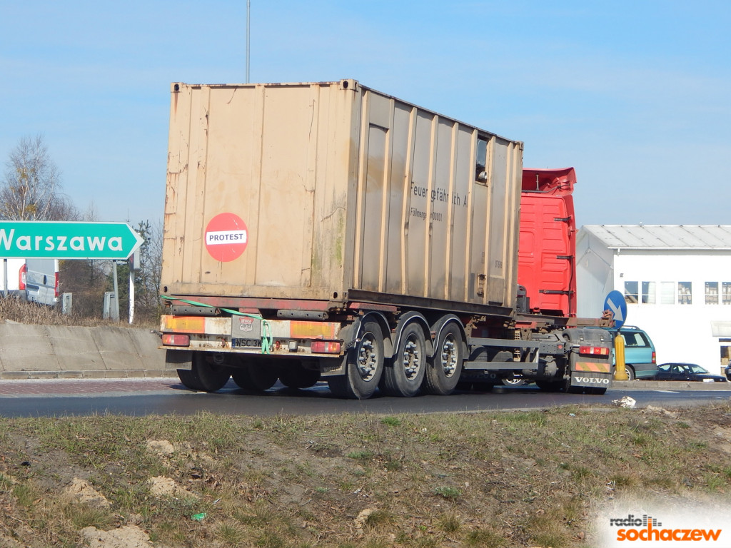 Protest przewoźników w Sochaczewie