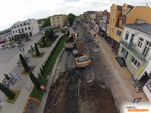 Remont Staszica z lotu ptaka