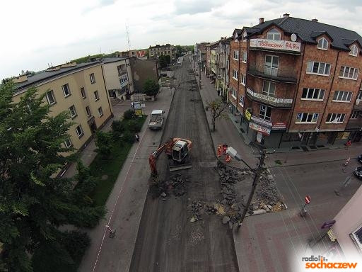 Remont Staszica z lotu ptaka