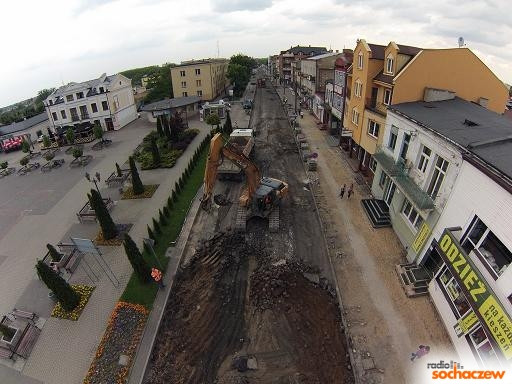 Remont Staszica z lotu ptaka