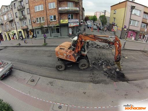 Remont Staszica z lotu ptaka