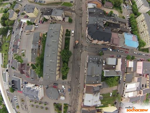 Remont Staszica z lotu ptaka