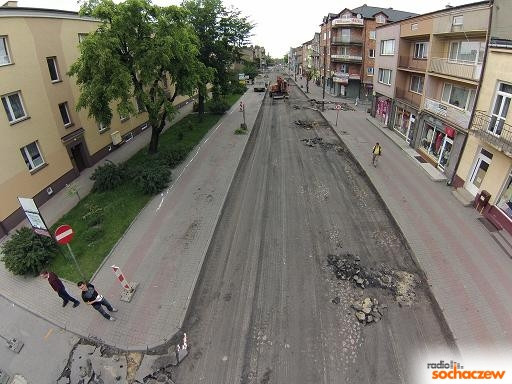 Remont Staszica z lotu ptaka