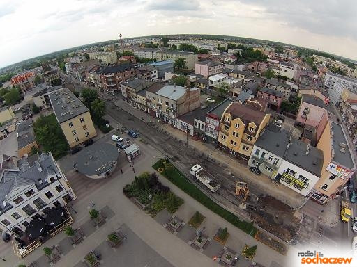 Remont Staszica z lotu ptaka