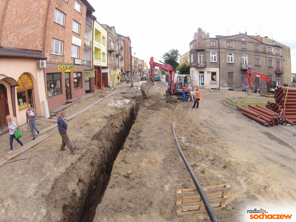 Remont ulicy Staszica widziany okiem drona