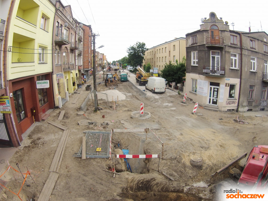 Remont ulicy Staszica widziany okiem drona