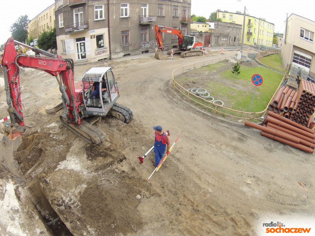 Remont ulicy Staszica widziany okiem drona