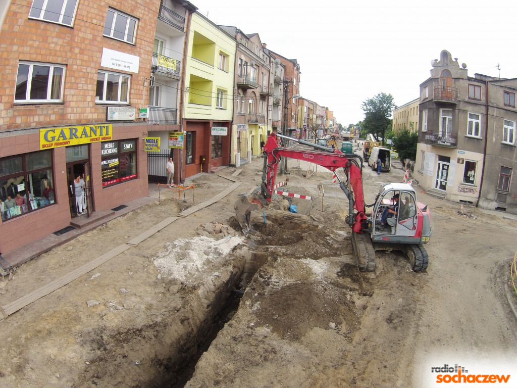 Remont ulicy Staszica widziany okiem drona