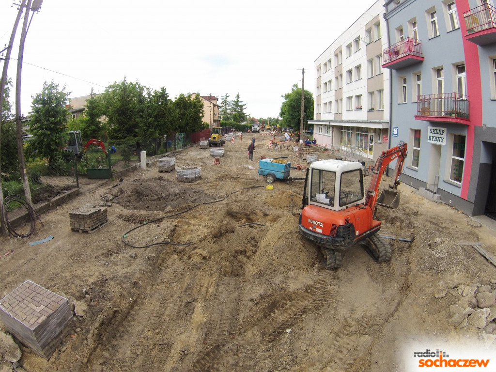 Remont ulicy Staszica widziany okiem drona