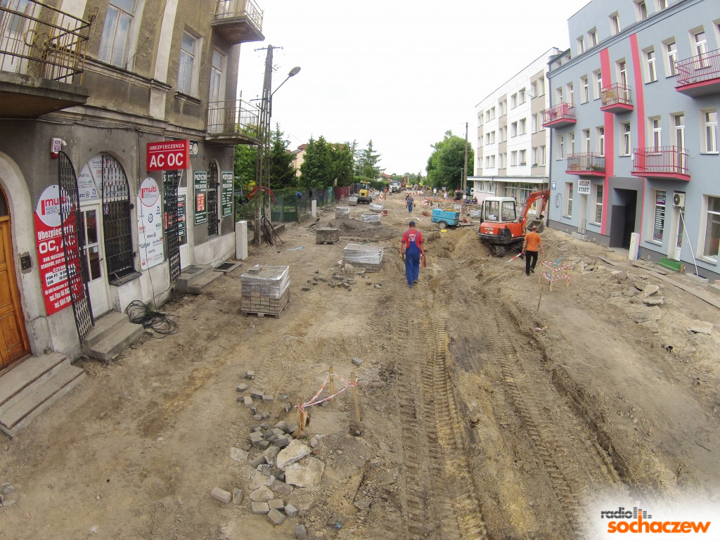 Remont ulicy Staszica widziany okiem drona