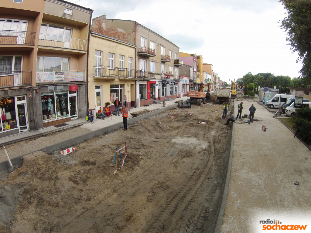 Remont ulicy Staszica widziany okiem drona