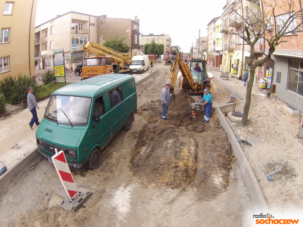 Remont ulicy Staszica widziany okiem drona