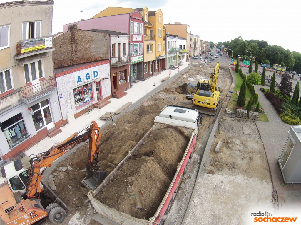 Remont ulicy Staszica widziany okiem drona