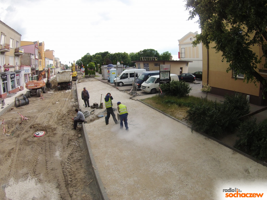 Remont ulicy Staszica widziany okiem drona