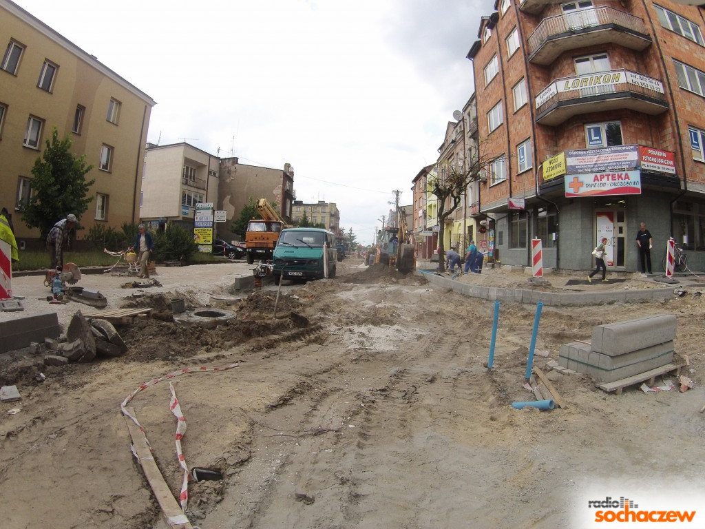 Remont ulicy Staszica widziany okiem drona