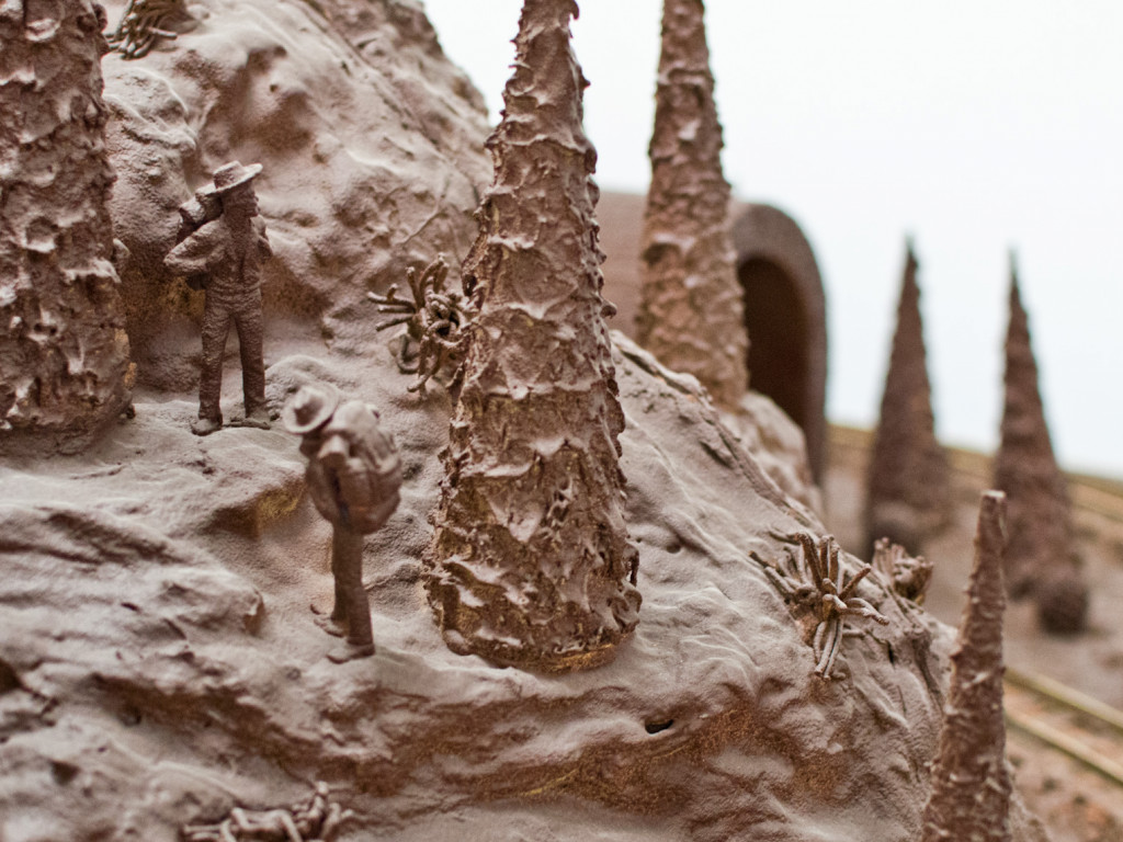 Czekoladowa makieta w sochaczewskim Muzeum Kolei Wąskotorowej - zdjęcia