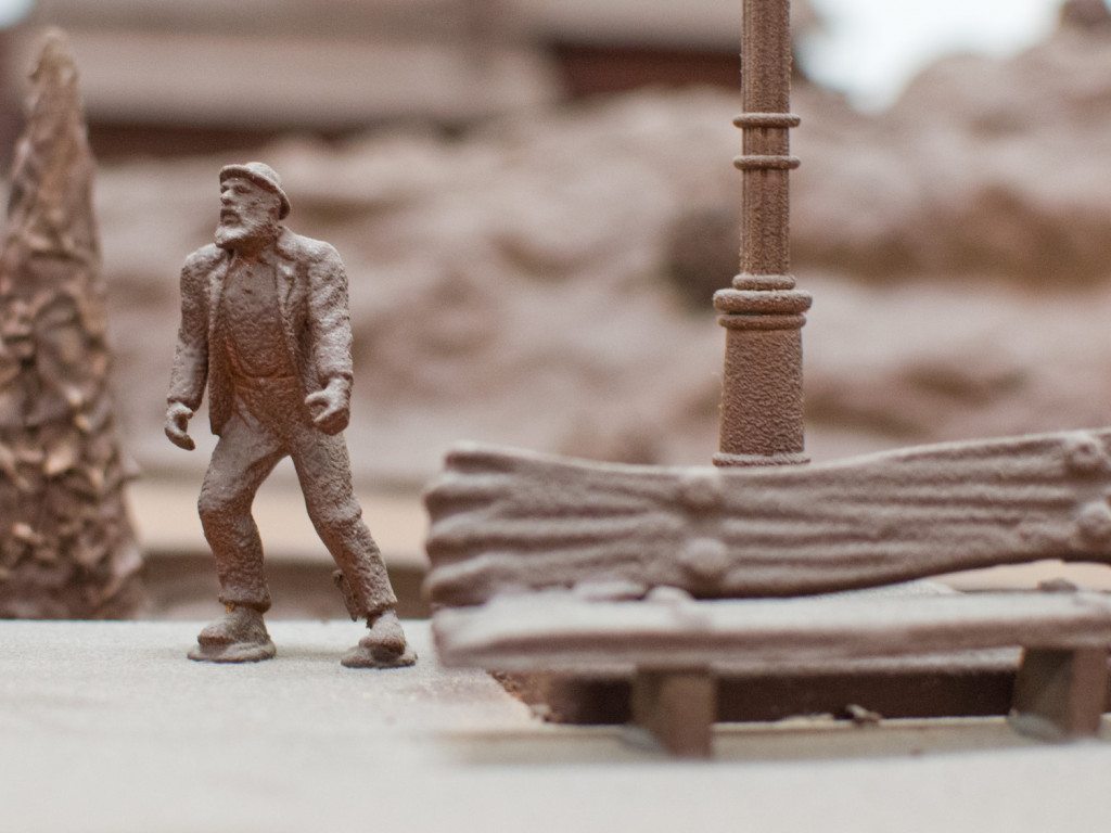 Czekoladowa makieta w sochaczewskim Muzeum Kolei Wąskotorowej - zdjęcia