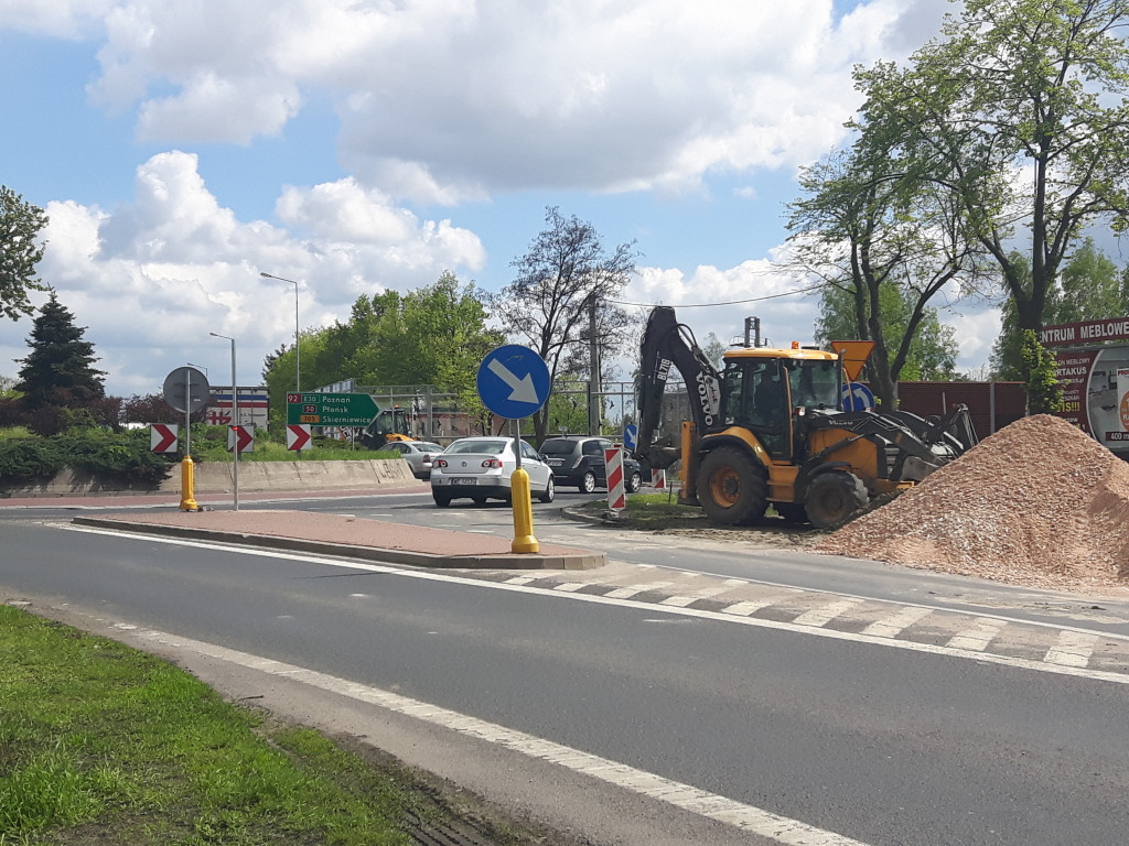 Utrudnienia na rondzie na obwodnicy Sochaczewa
