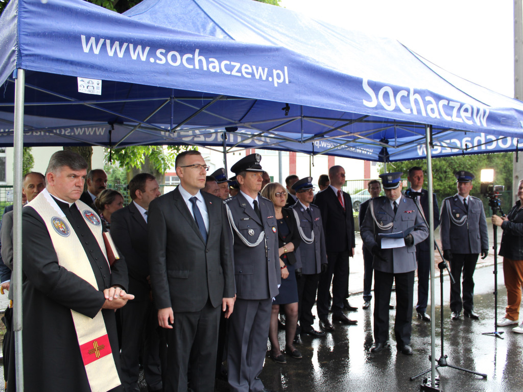 Uroczyste wmurowanie aktu erekcyjnego pod nowy budynek KPP Sochaczew