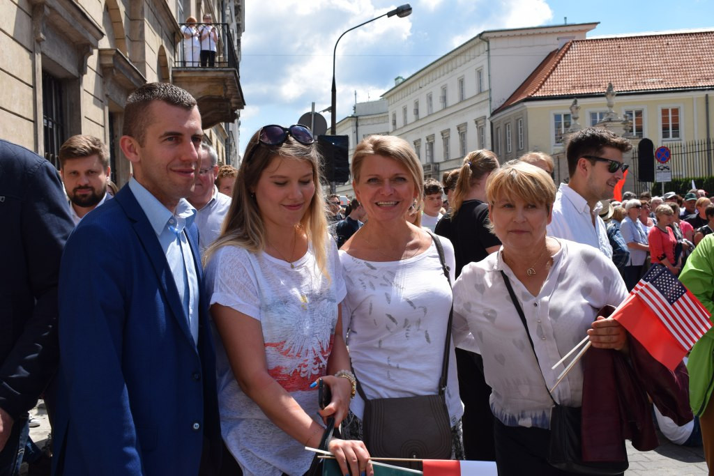 Sochaczewianie przywitali Donalda Trumpa w stolicy