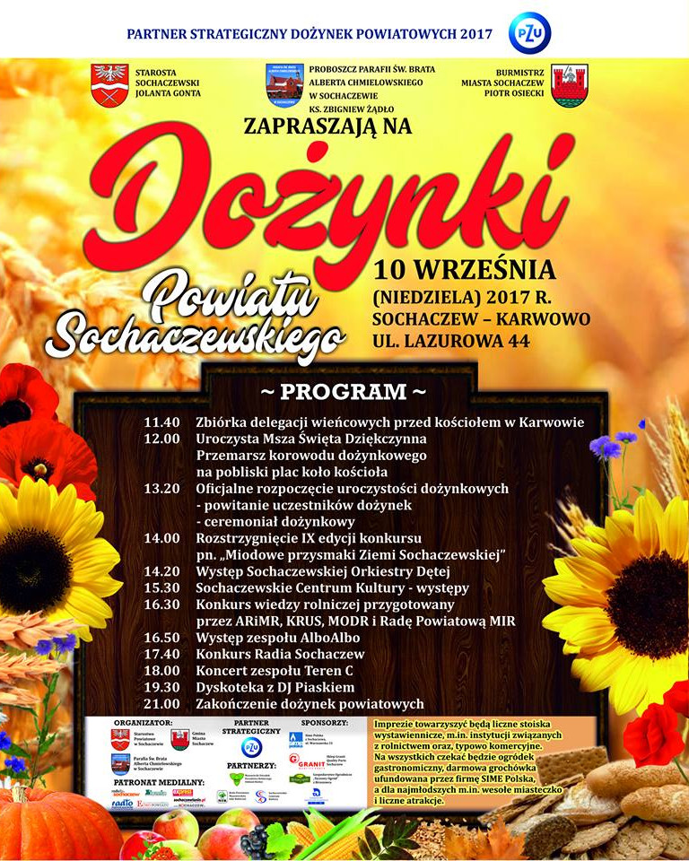 Zapraszamy na dożynki powiatowe do Karwowa