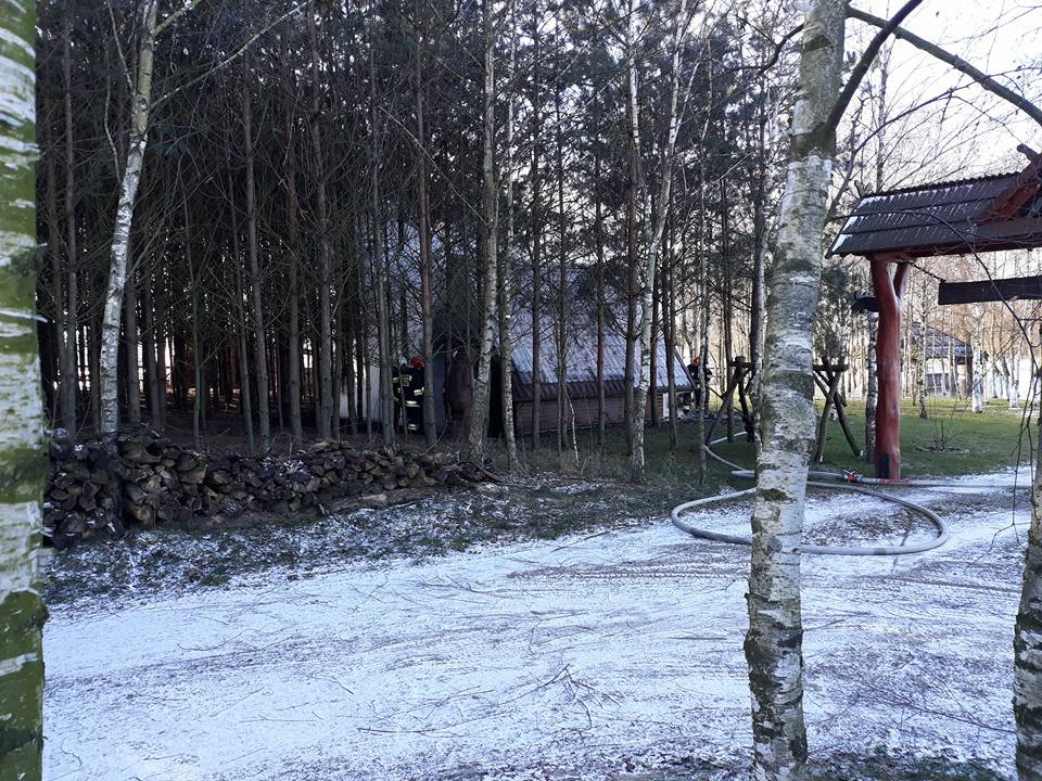 Pożar altanki w Plecewicach