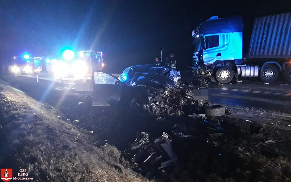 Tragiczny wypadek na DK 50 pod Młodzieszynem