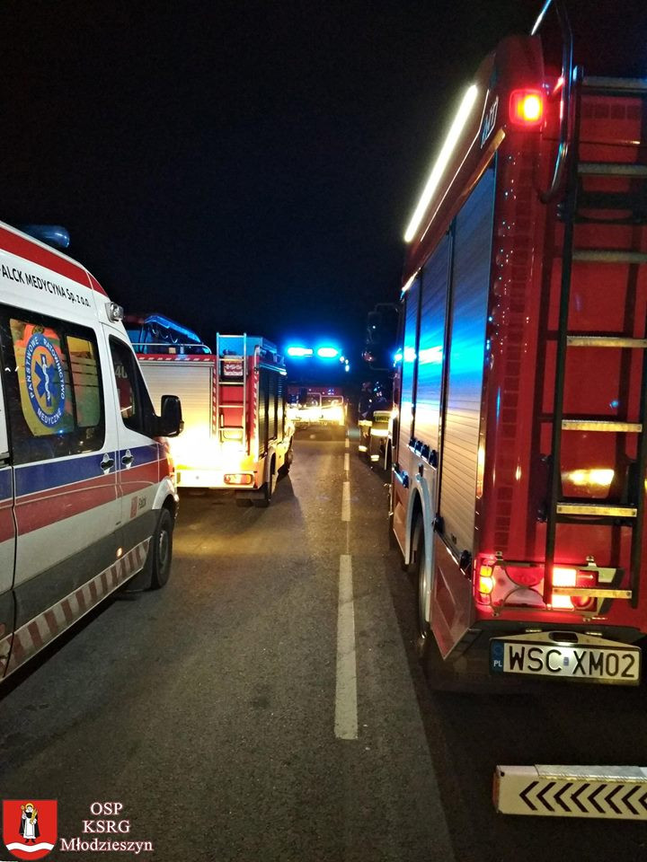 Groźnie na DK 50 w Młodzieszynku