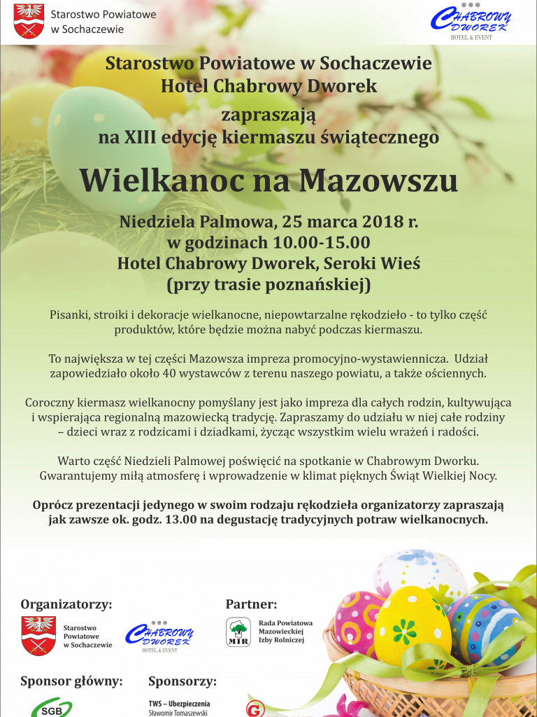 Wielkanoc na Mazowszu 2018: zapraszamy na wyjątkowy kiermasz