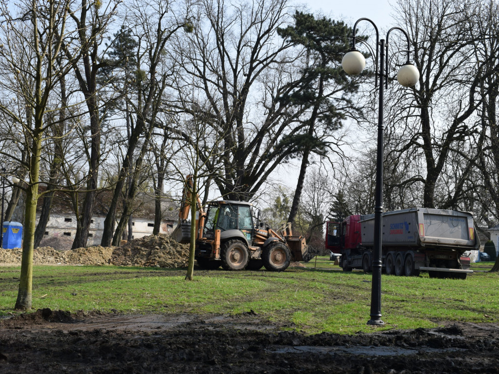 Staw w parku Garbolewskiego: jedni wybierają dno, a inni karasie