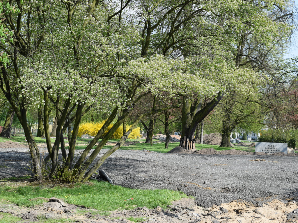 Park Garbolewskiego pod pierzynką szlamu: fotorelacja z remontu