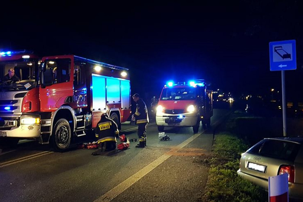 Wypadek w Chrzczanach, są ciężko ranni