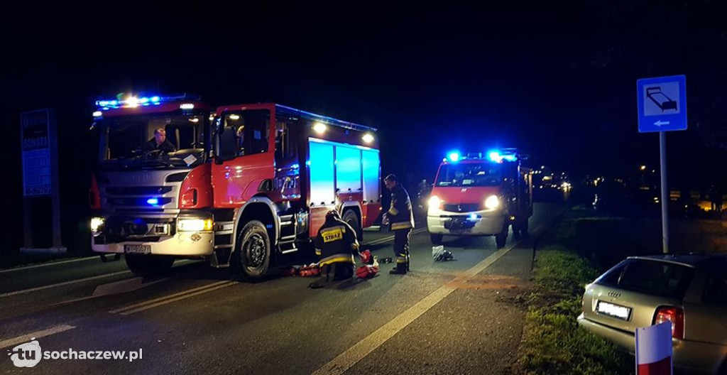 Wypadek w Chrzczanach, są ciężko ranni