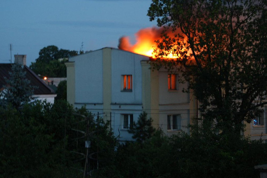 Pożar na Załamanej 4 lipca 2018