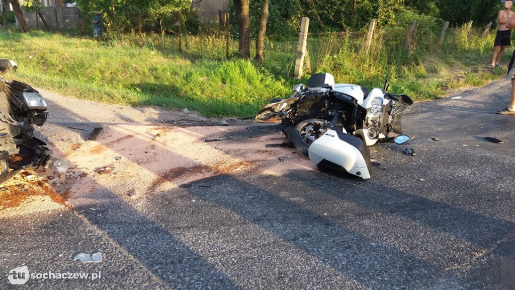 Wypadek motocyklisty we Wszeliwach
