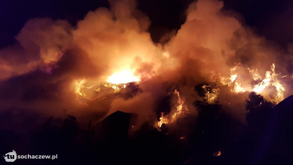 Pożar wysypiska w Topołowej