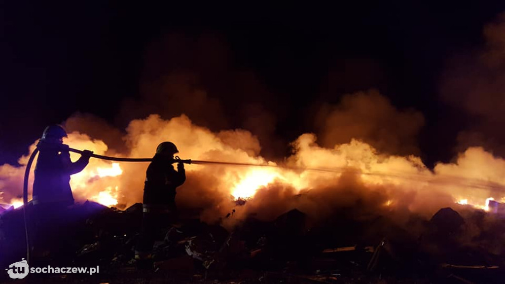 Pożar wysypiska w Topołowej