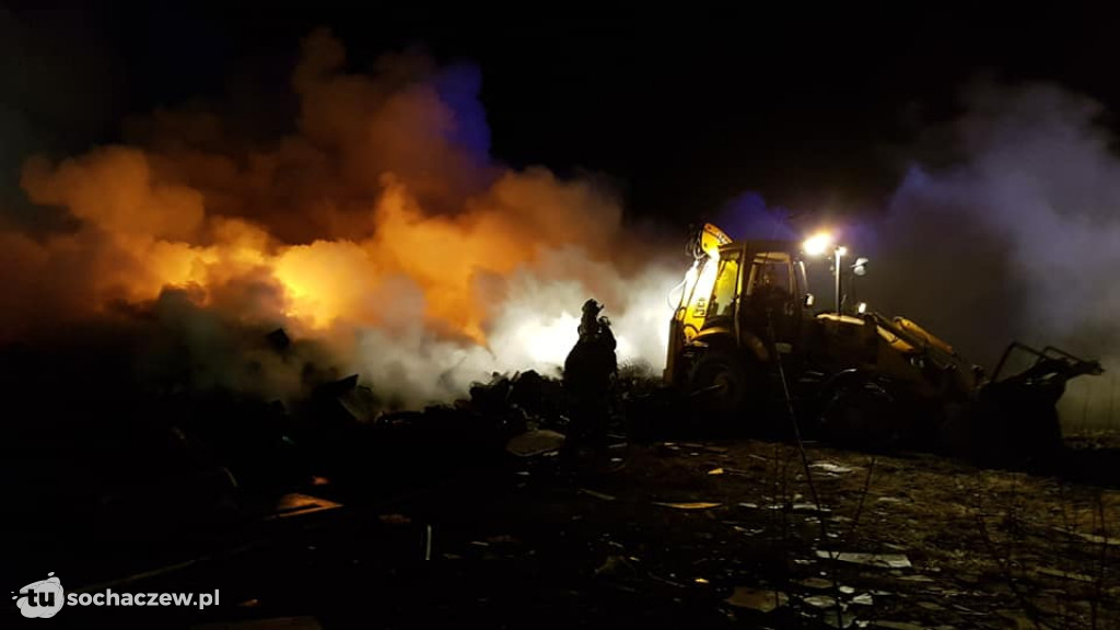Pożar wysypiska w Topołowej