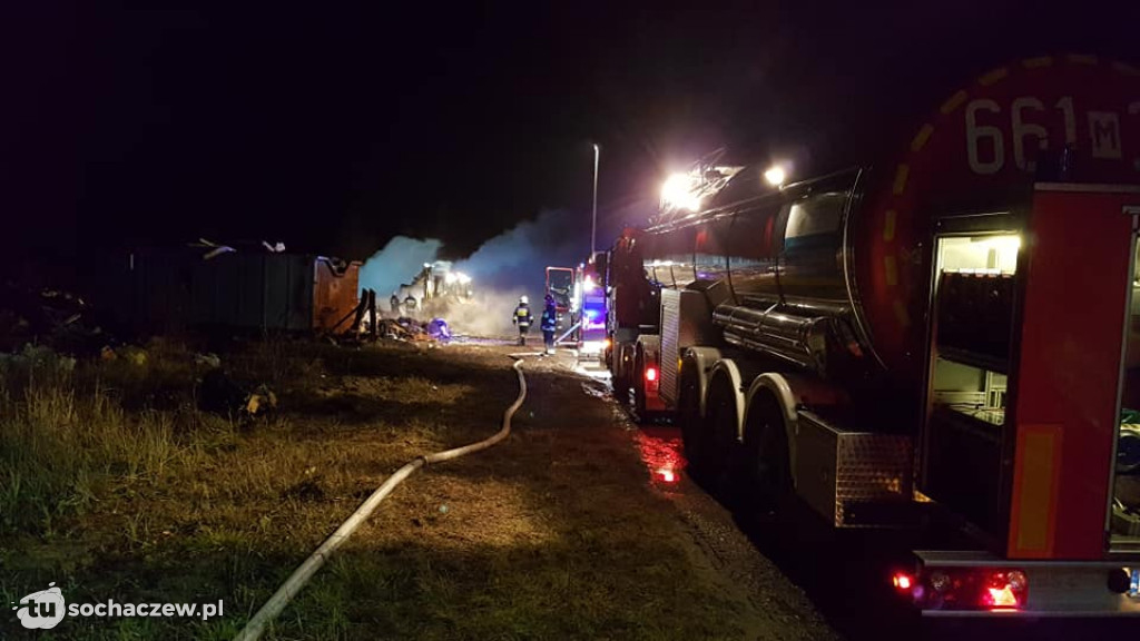 Pożar wysypiska w Topołowej