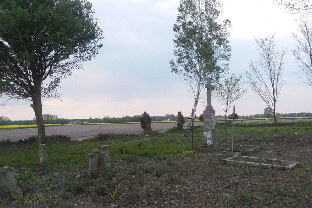 Cmentarz w Dębówce w trakcie renowacji
