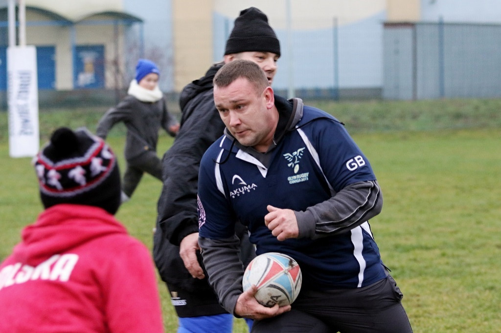 Noworoczny trening rugbistów