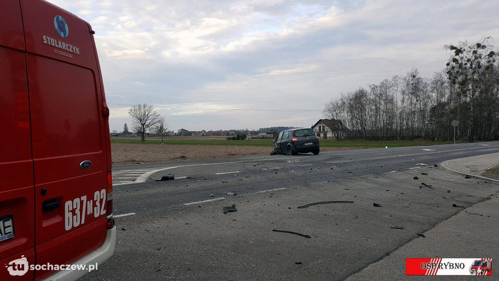 Wypadek w Wężykach. Relacja OSP Rybno