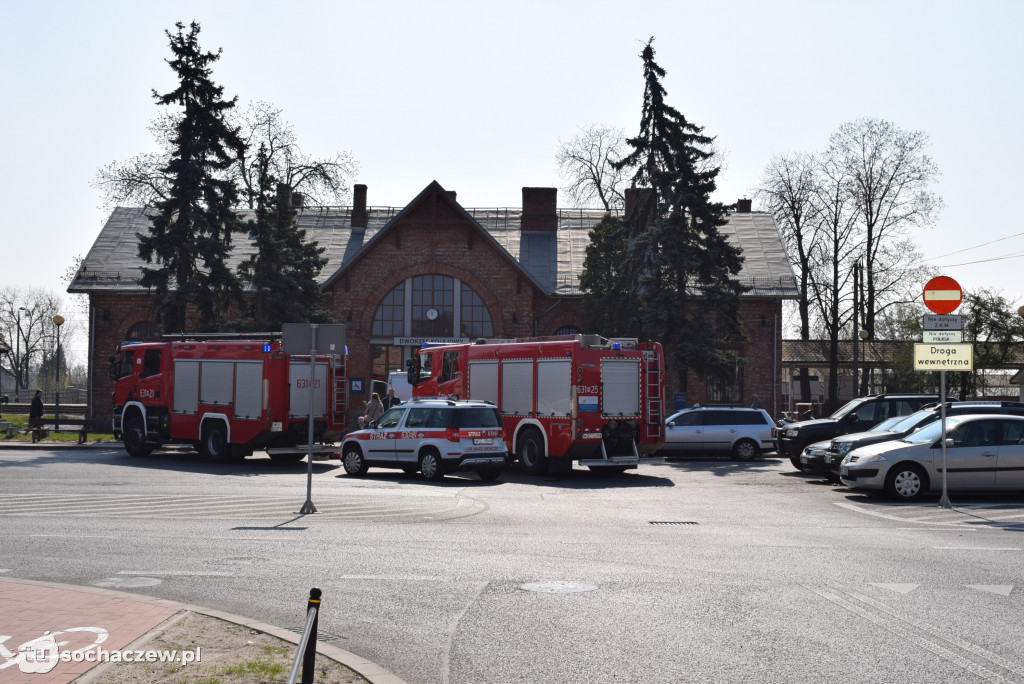 Interwencja strażaków na dworcu PKP