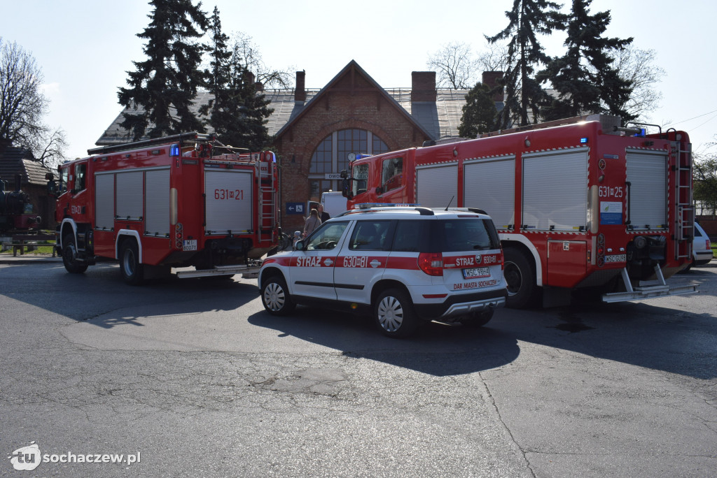 Interwencja strażaków na dworcu PKP