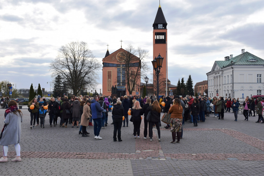 Strajk nauczycieli Sochaczew na placu